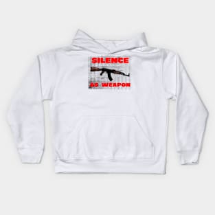 silence as weapon Kids Hoodie